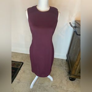 Spiegel burgundy sleeveless dress with back zipper.